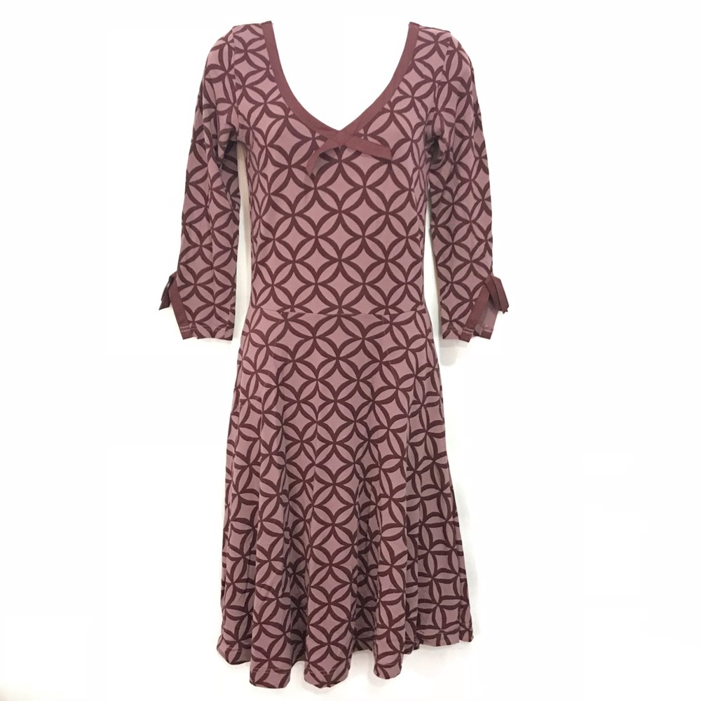 Effie’s Heart Maroon V Dress with Pockets